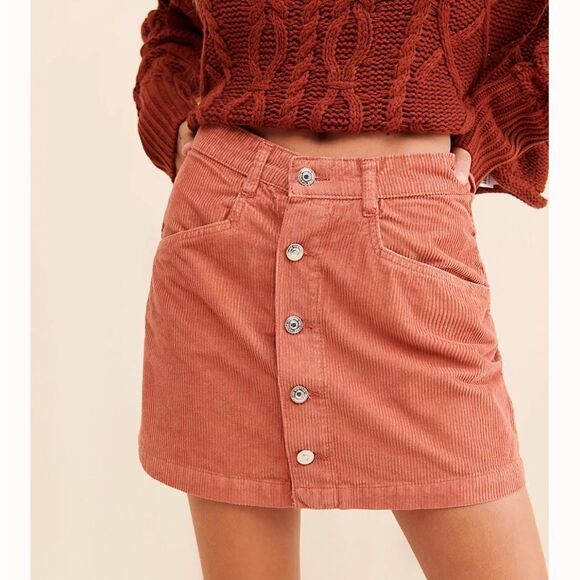Free people “We The Free” skirt corduroy pocketed - Picture 1 of 9